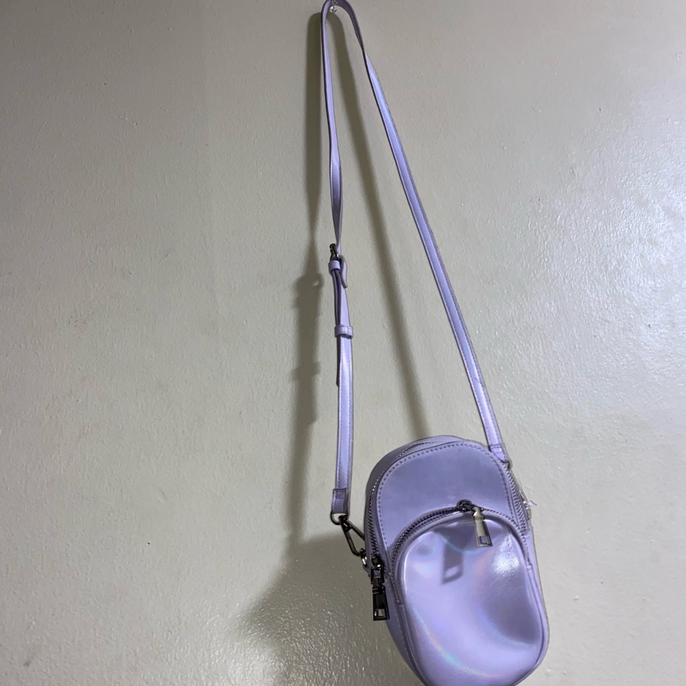 No Boundaries Iridescent Lavender Crossbody Bag